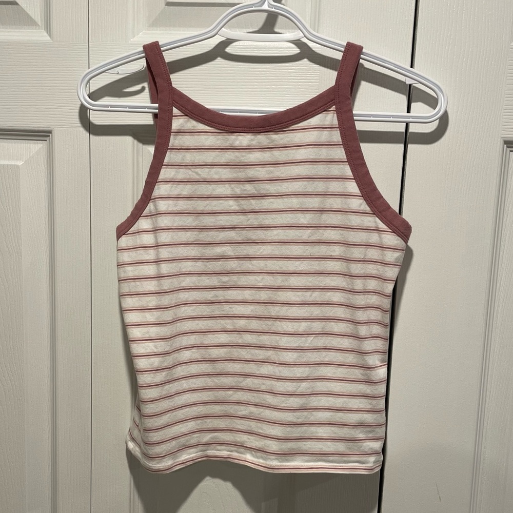 Stripped Cropped Tank Top